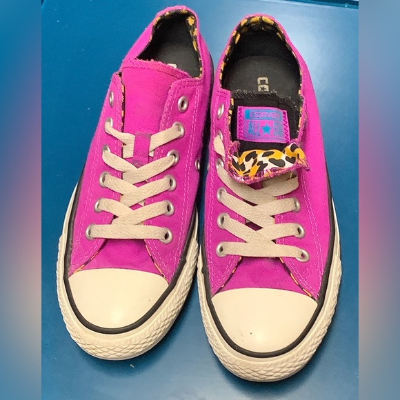 Women’s 7 EU 37.5 Converse All Star Chuck Taylor Double Tongue Patterned Shoes - Picture 13 of 16